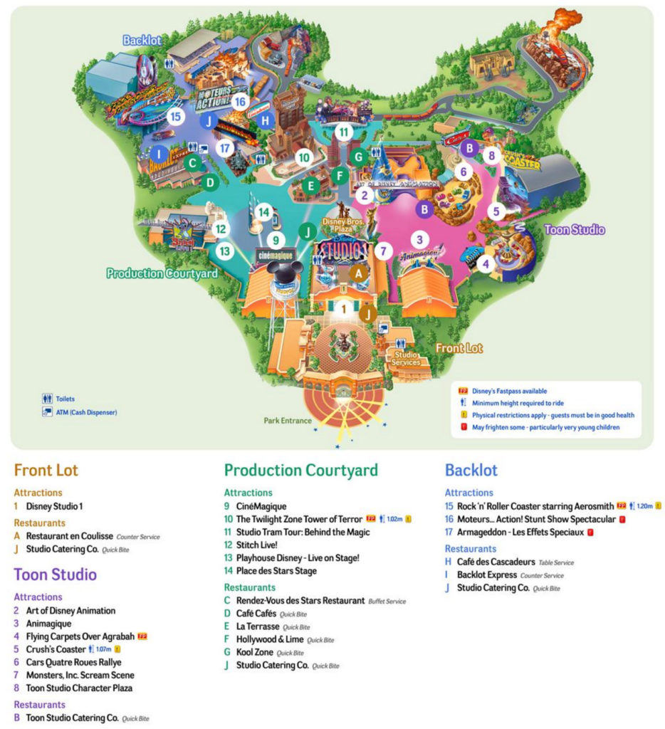 Plan Walt Disney Studio