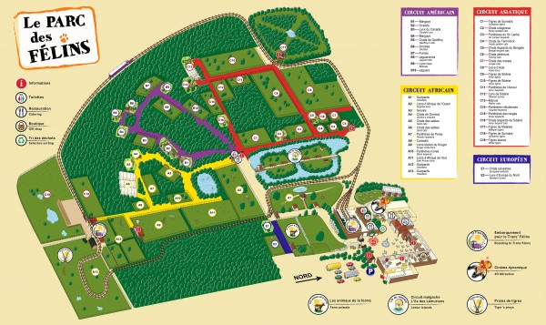 Plan parc des félins