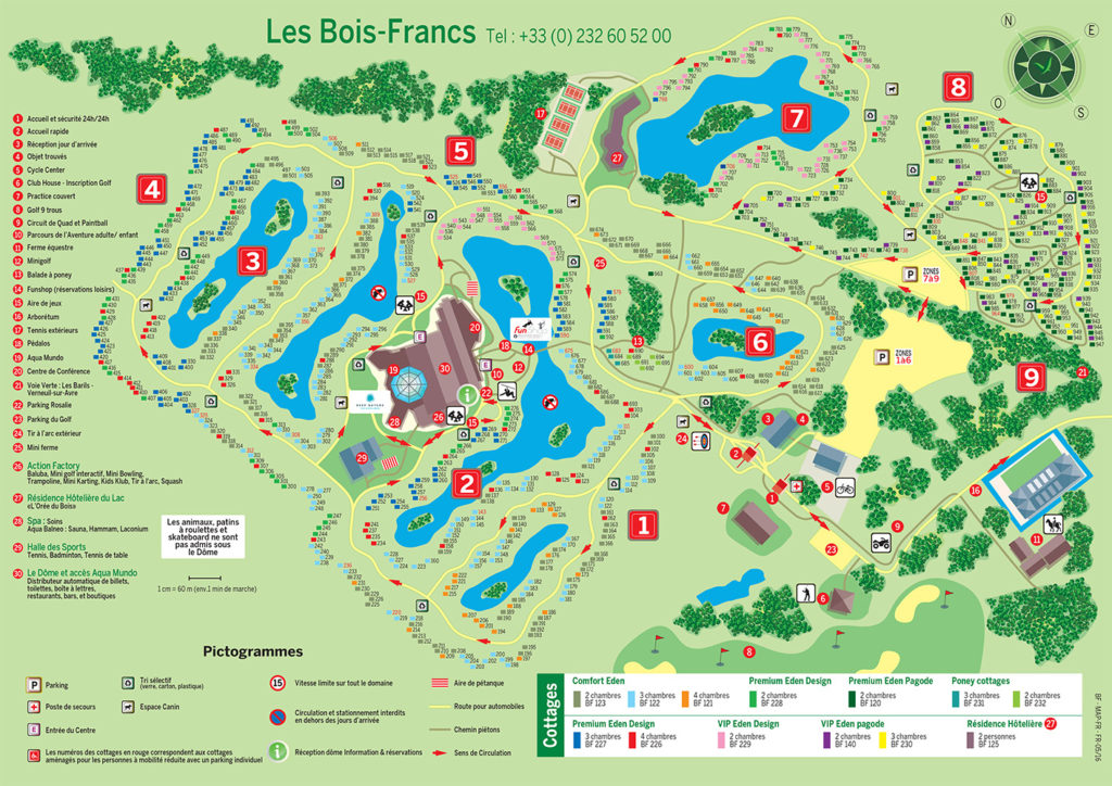 Plan Center Parcs Les Bois-Francs