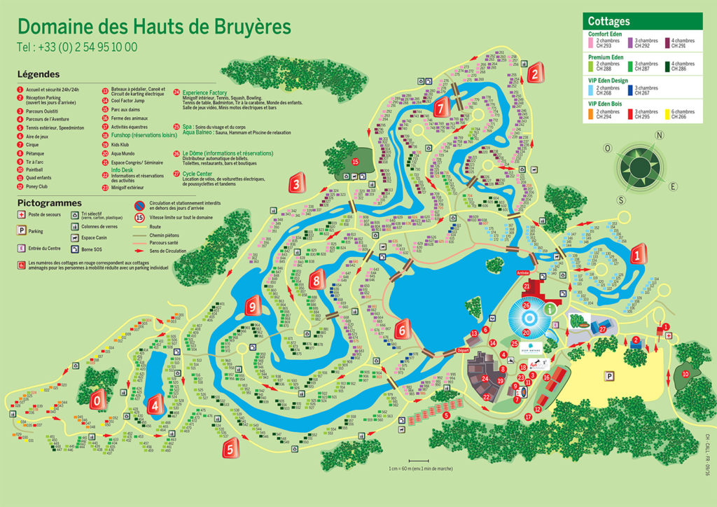 Plan Centers Parcs Les Hauts de Bruyères