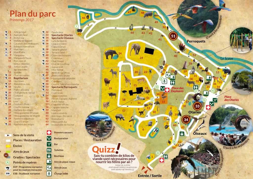 Plan Zoo de Pont-Scorff
