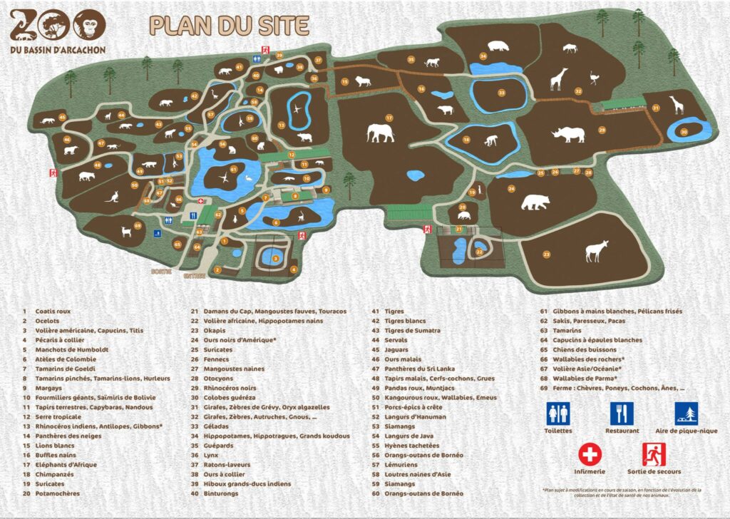 Plan Zoo du Bassin d'Arcachon