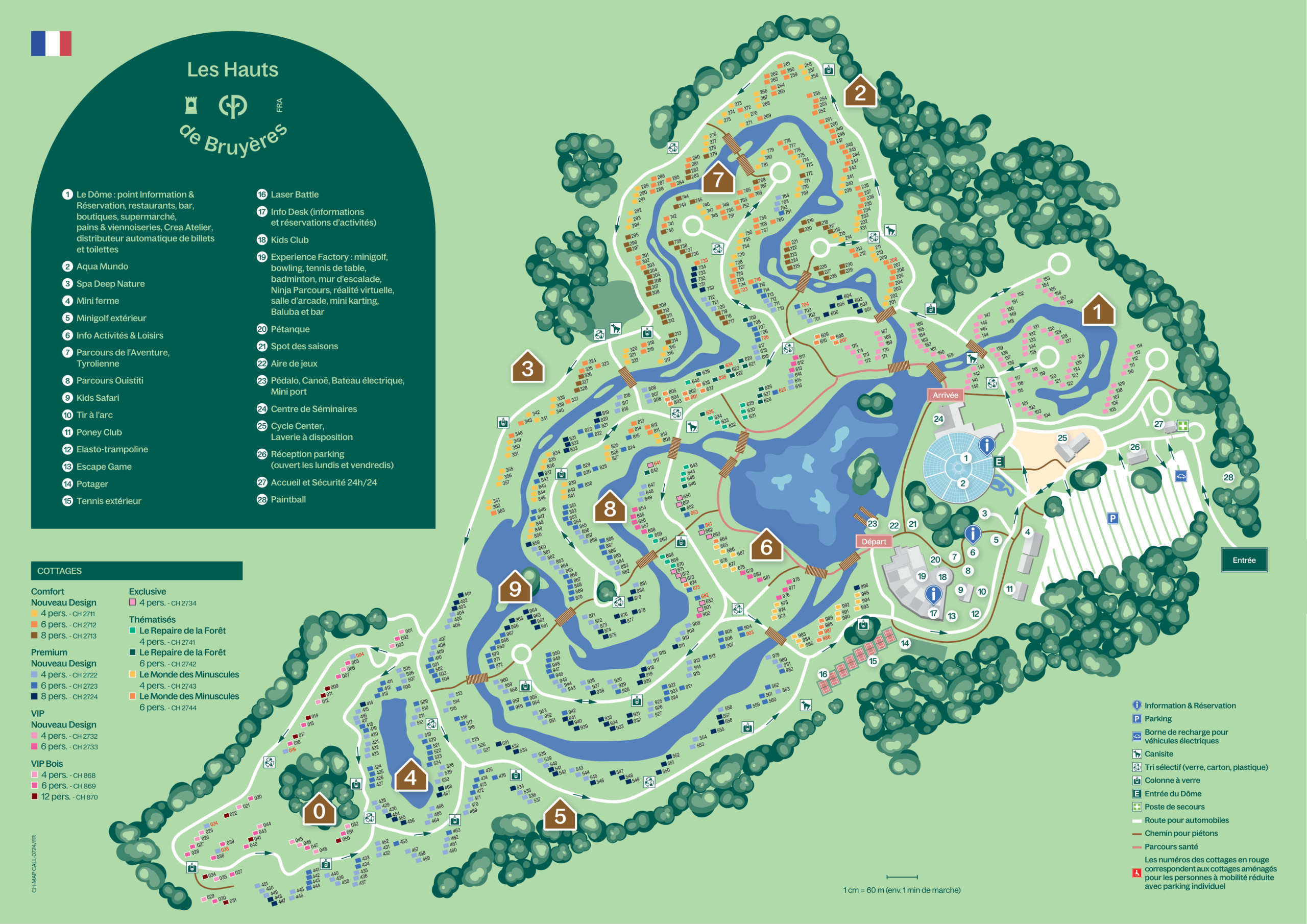 Plan Center Parcs Les Hauts de Bruyères