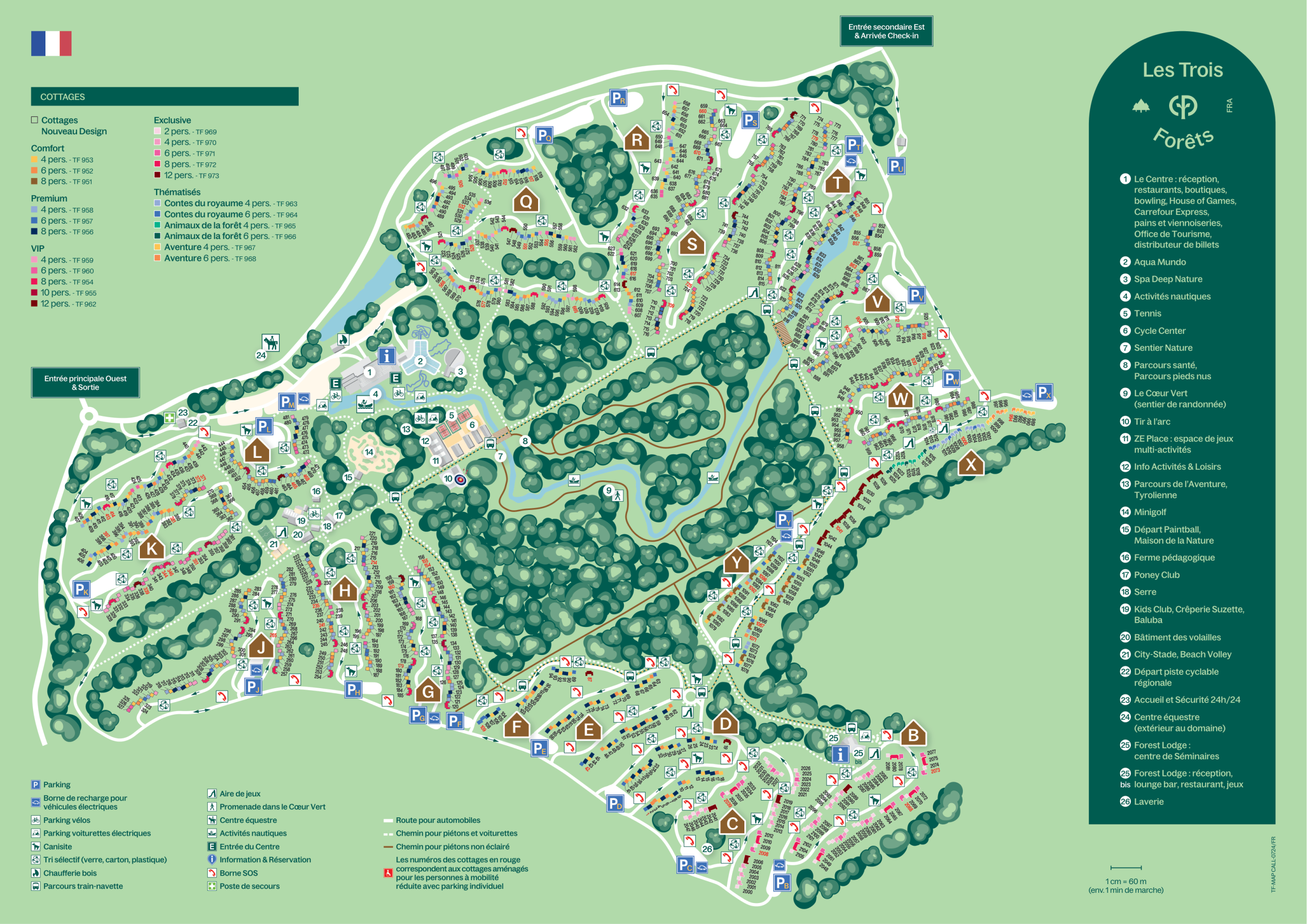 Plan Center Parcs Les Trois Forêts